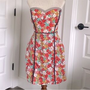fab'rik Strapless Floral Dress